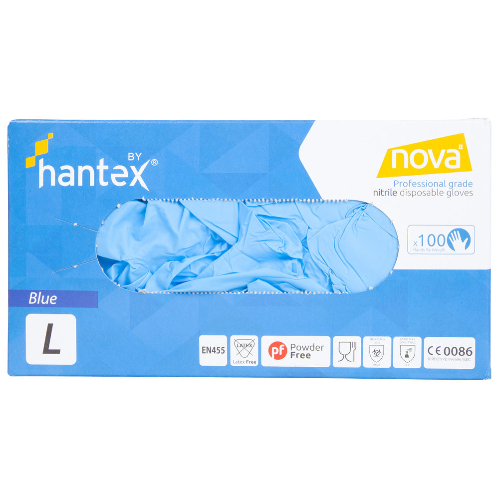 Blue Nitrile Gloves (Large) (100 Pack)